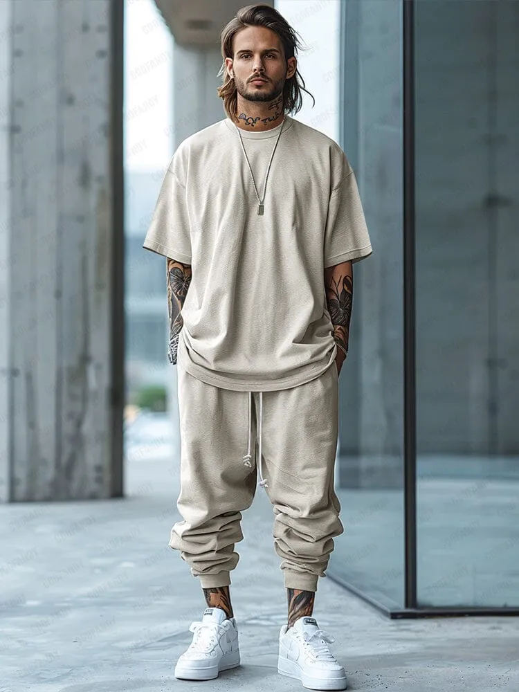 Soft Stretch T-shirt Jogger Pants Set