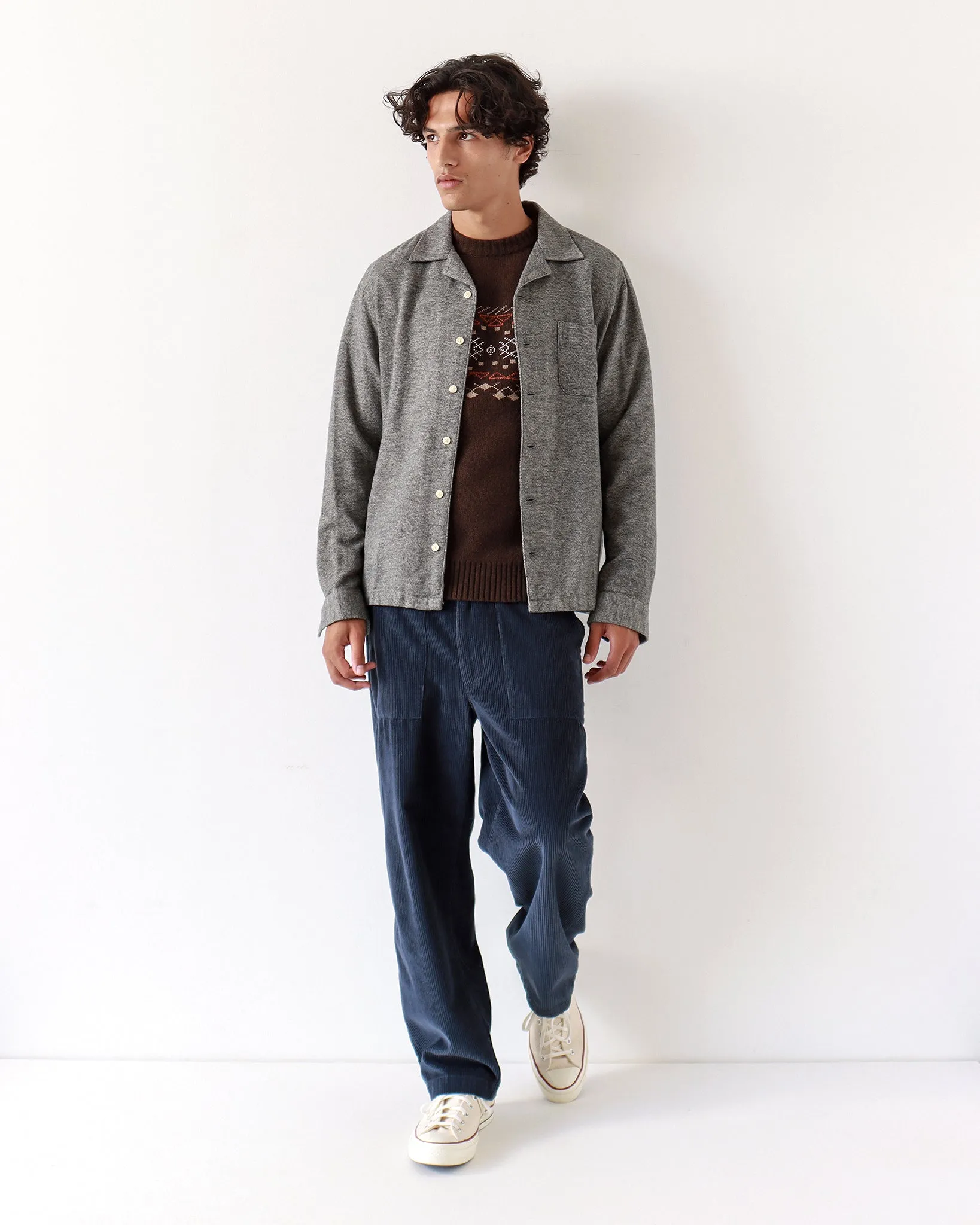 Stachio Shirt - Slate Brown / Cornstalk Grindle