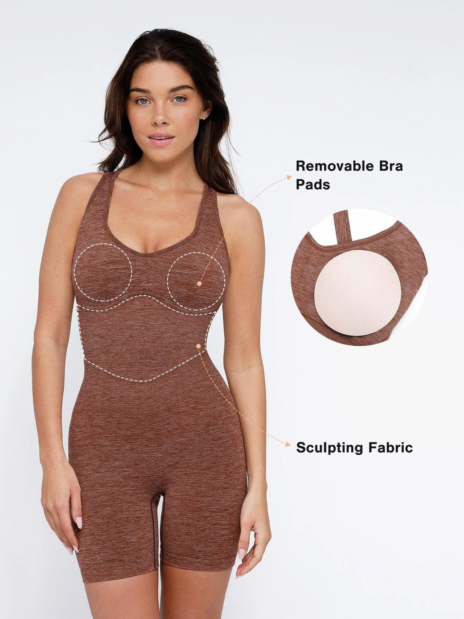 The Shapewear Romper Seamless Sport Crossback For Insiders