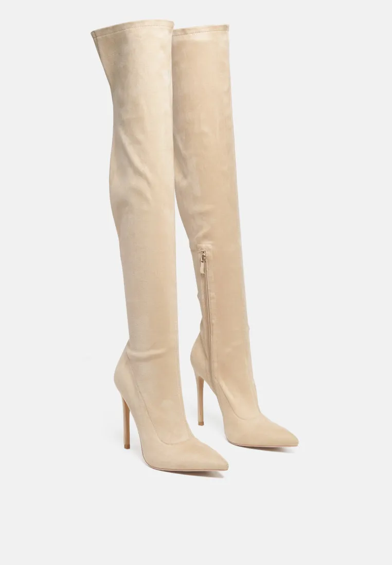 Tilera Stretch Over The Knee Stiletto Boots