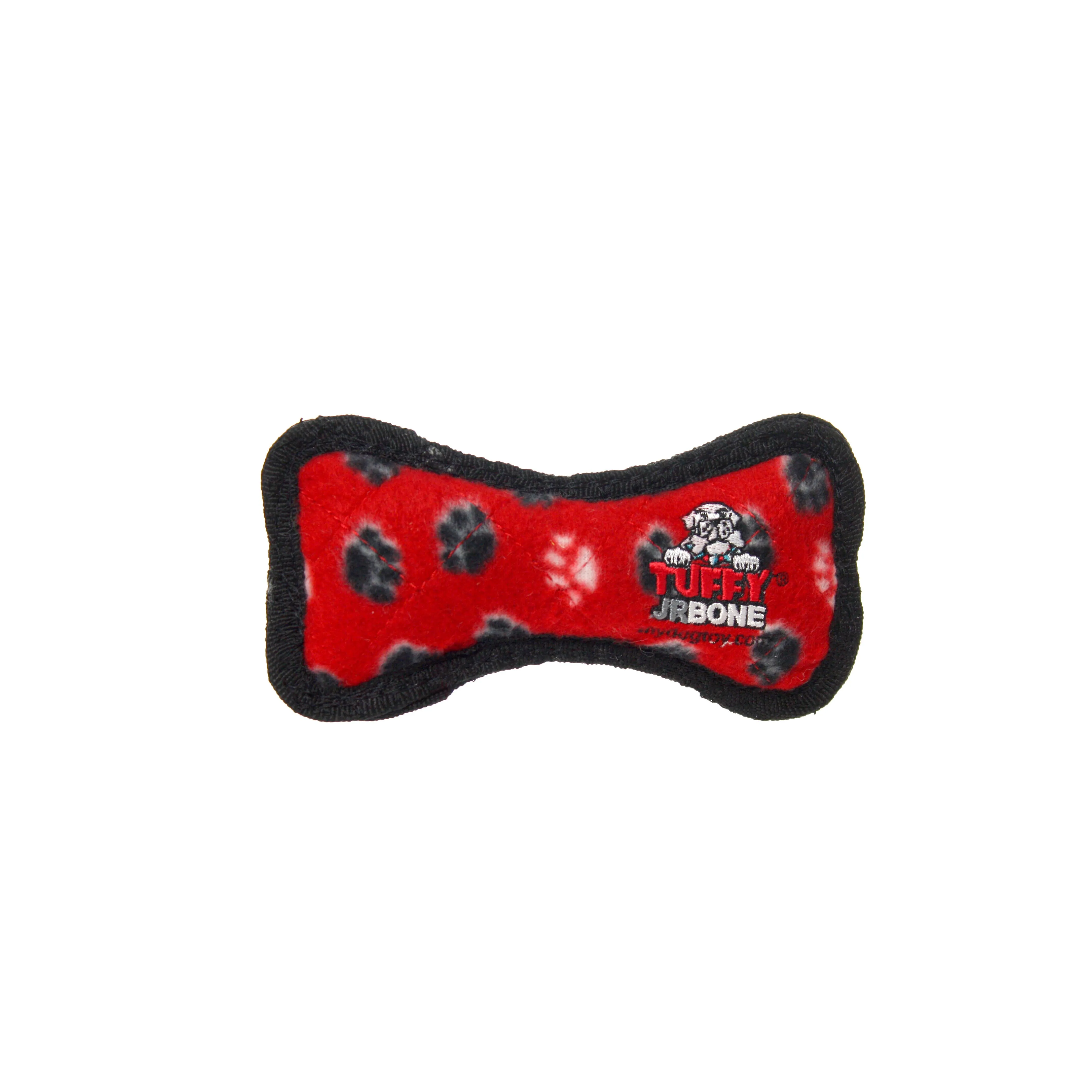 Tuffy Dog Toys - VIP Products - Tuffy Jr Bone - Red Paw, Durable, Tough, Squeaky Dog Toy