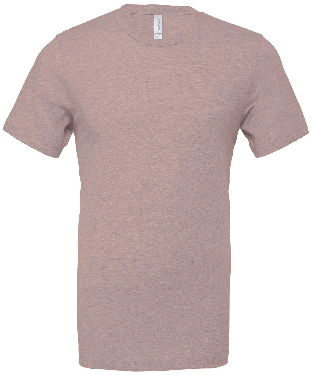 Unisex heather CVC short sleeve t-shirt | Heather Pink Gravel