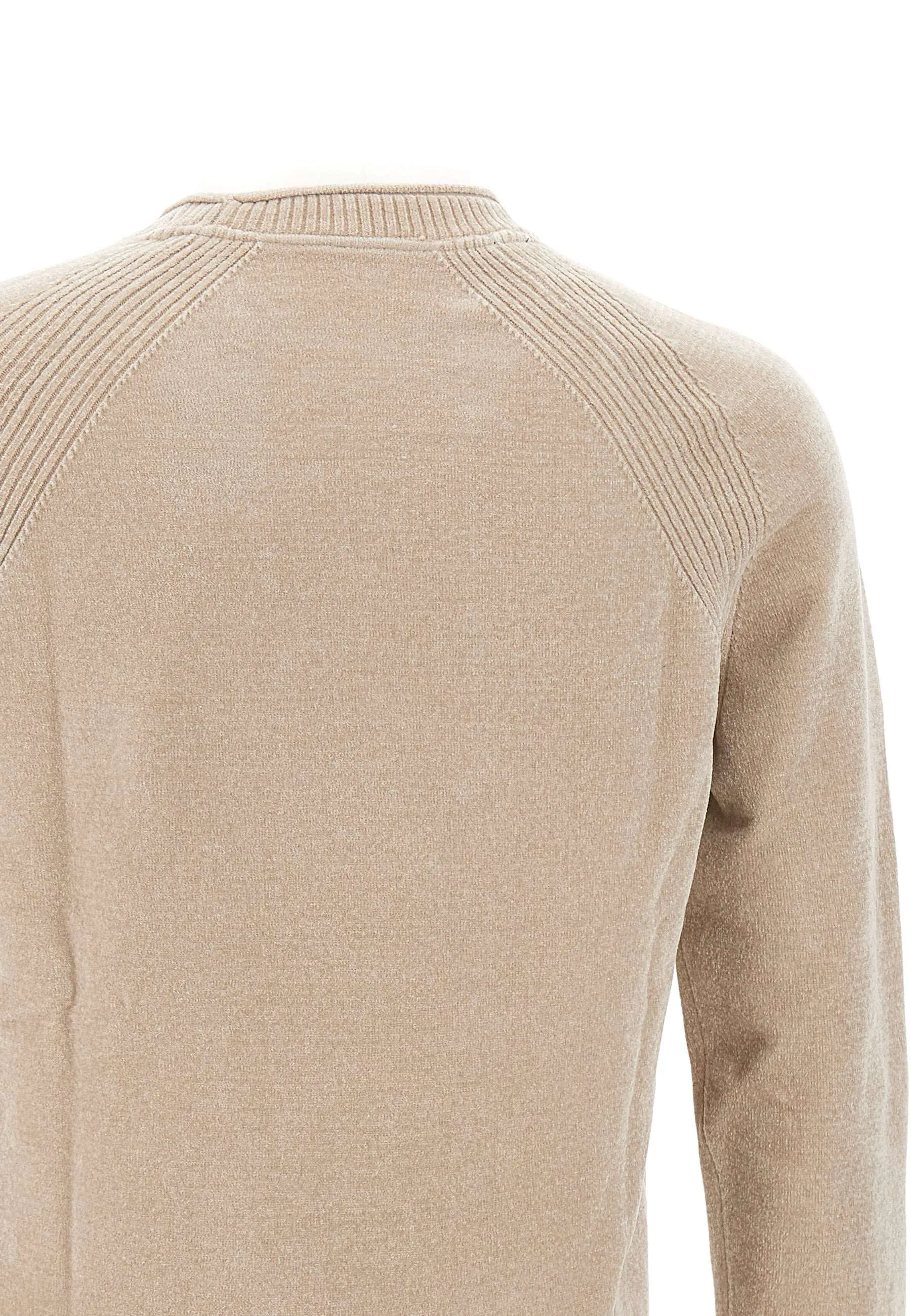 Velvet Effect Men's Sand Sweater