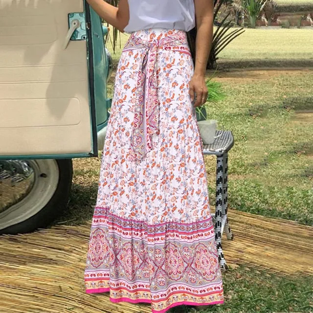 Vintage style Check Maxi Skirt