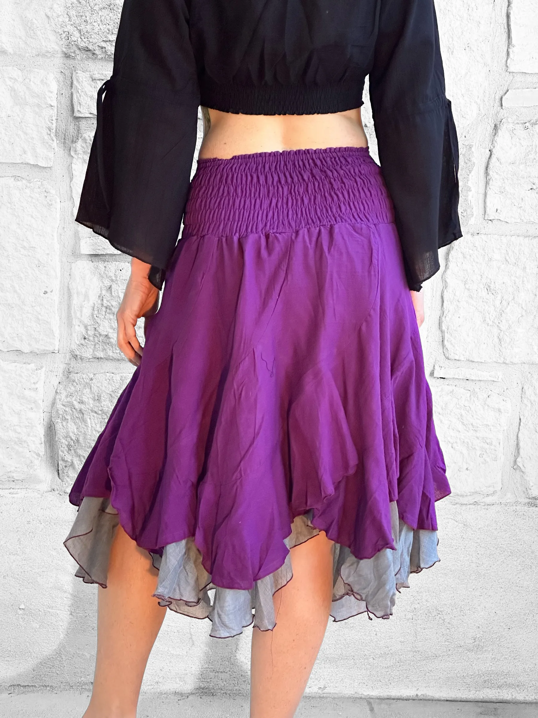 'Willow Two Layer' Skirt - Purple with Underskirt