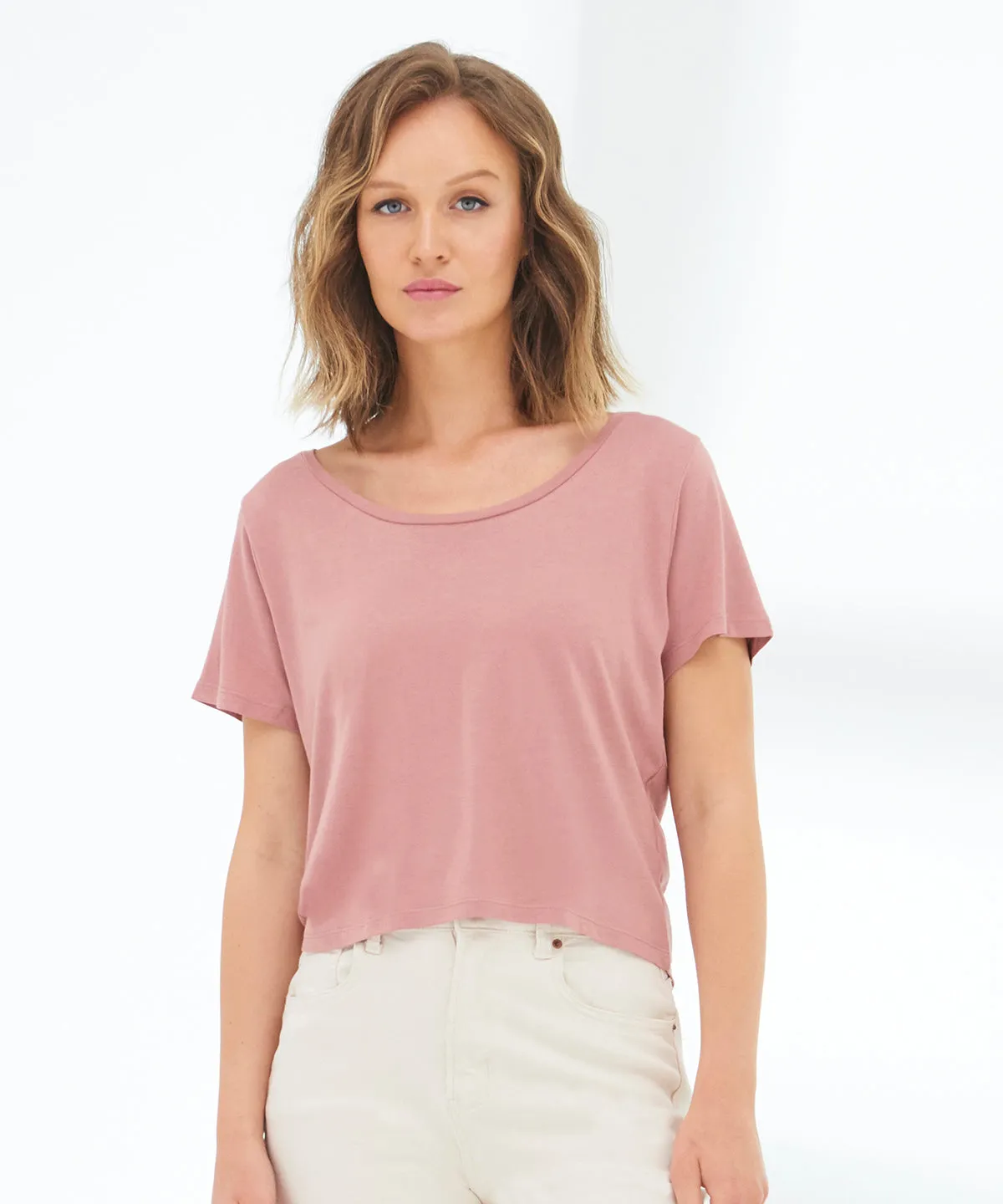 Womens Daintree EcoViscose tee | Dusty Pink