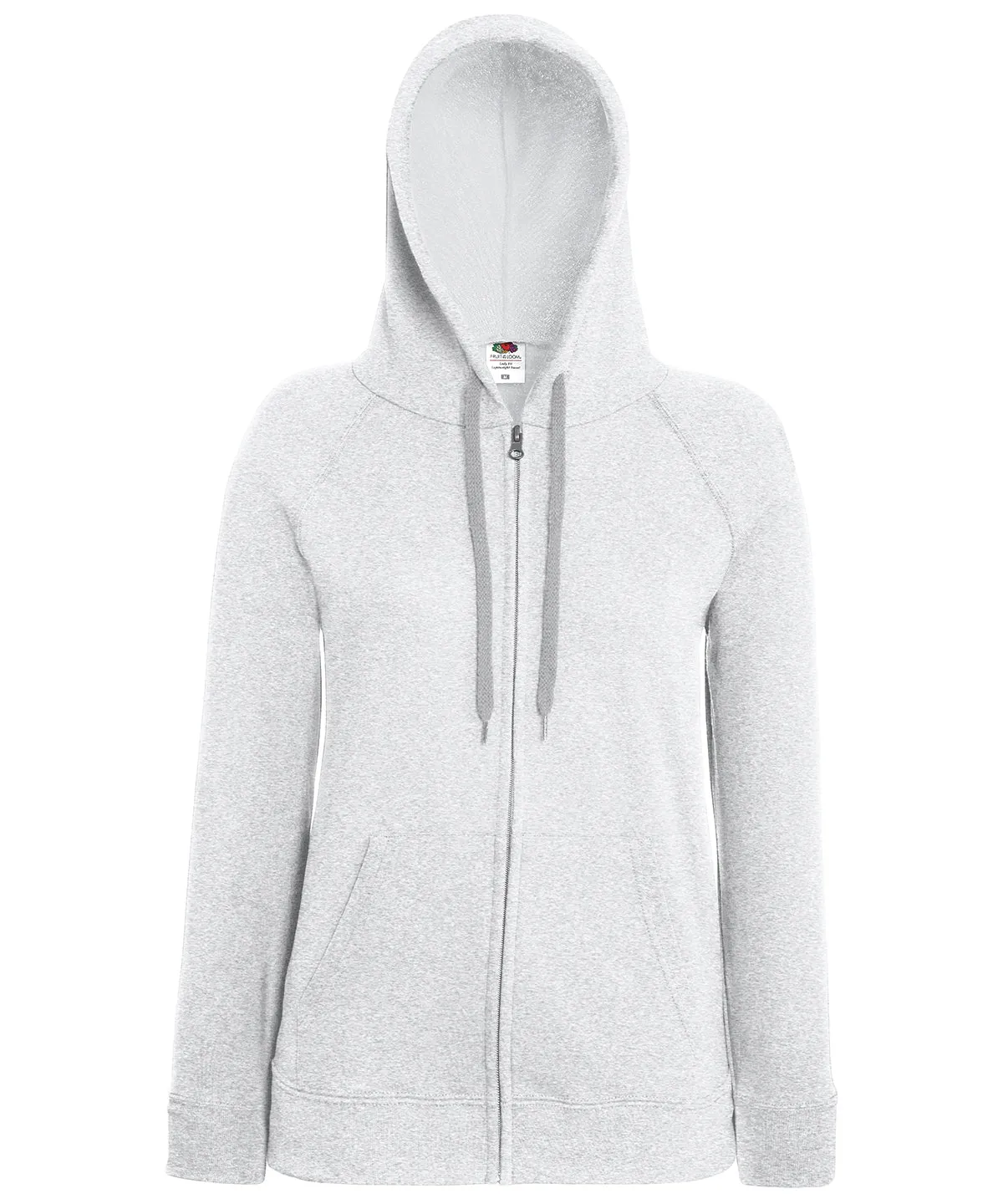 Womens lightweight hooded sweatshirt jacket | Heather Grey