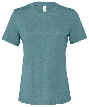 Womens relaxed Jersey short sleeve tee | Heather Deep Teal