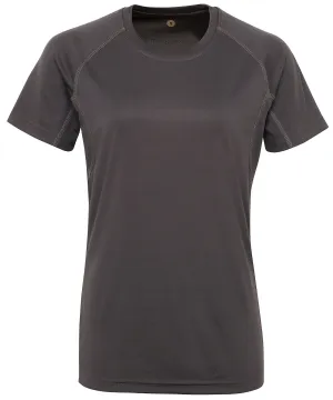 Womens TriDri® panelled tech tee | Charcoal