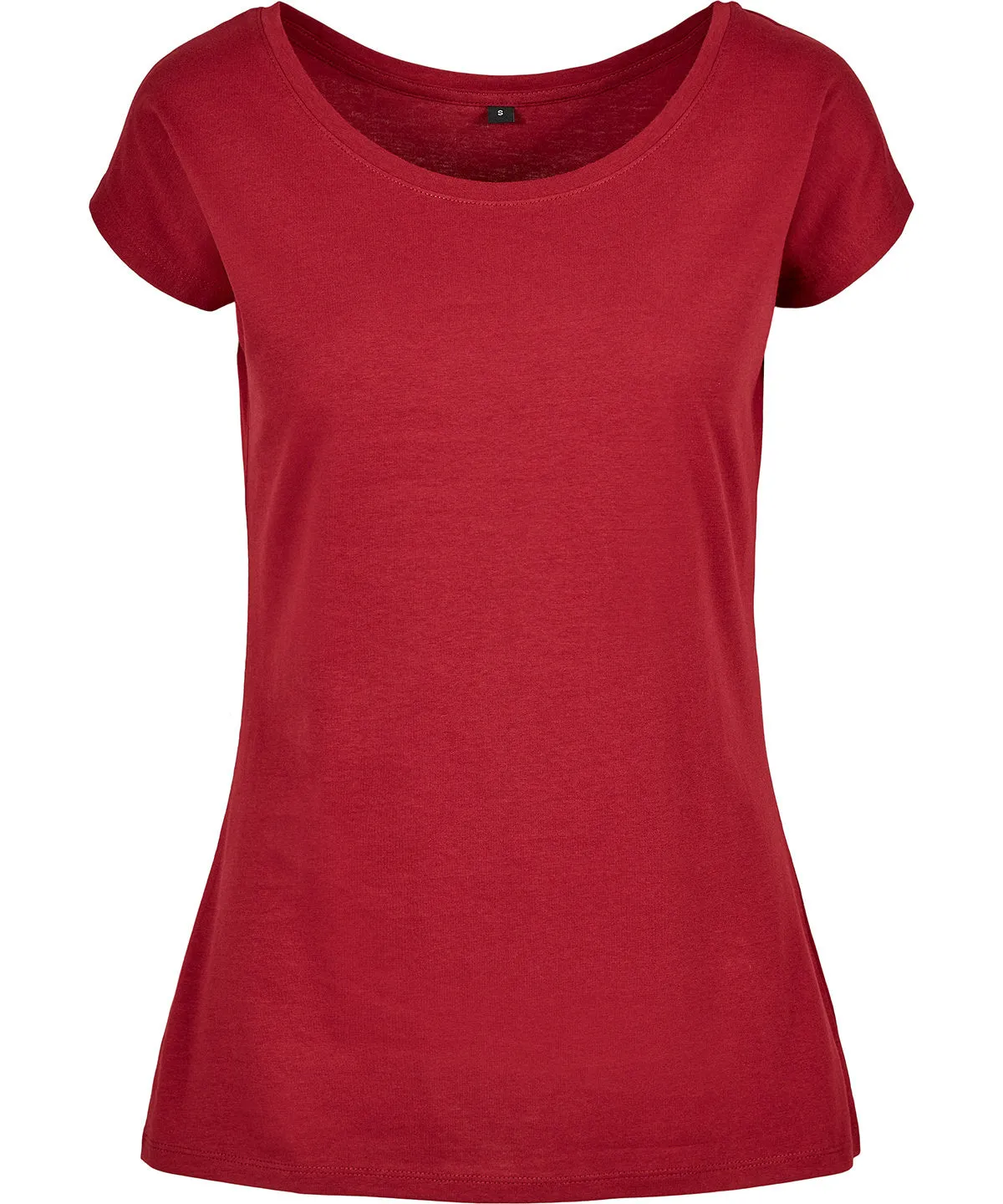 Womens wide neck tee | Burgundy