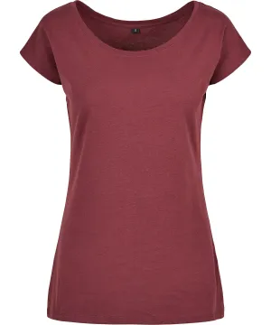 Womens wide neck tee | Cherry