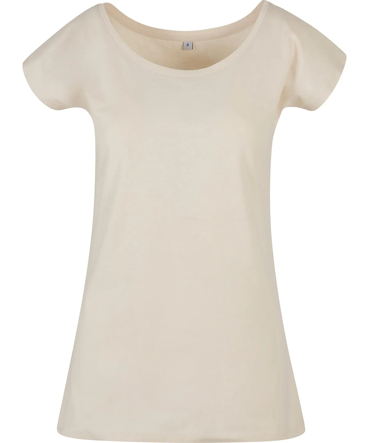 Womens wide neck tee | Sand