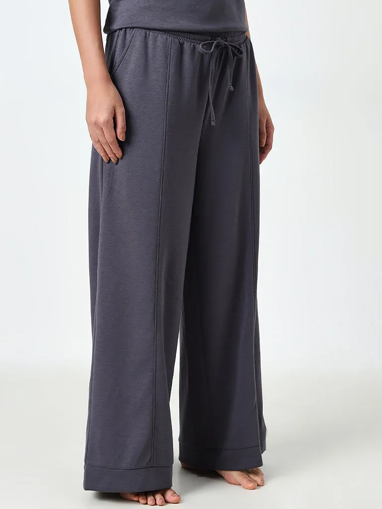 Wunderlove Supersoft Dark Grey Soft Touch High-Rise Pants