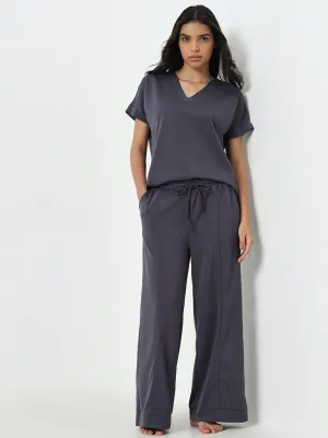 Wunderlove Supersoft Dark Grey Soft Touch High-Rise Pants