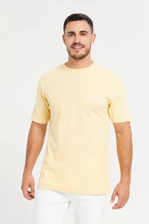 Yellow Jacqard Logo T-Shirt