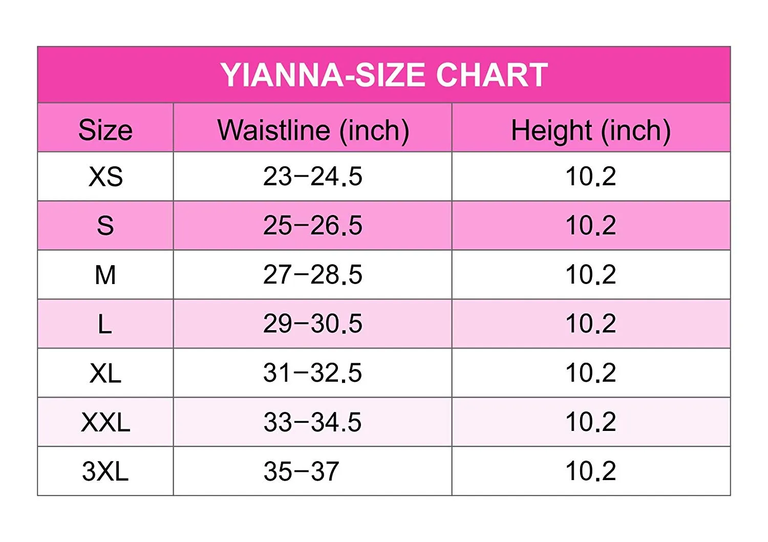 YIANNA Women Latex Short Torso Waist Trainer 25 Steel Bones 3 Row Hooks