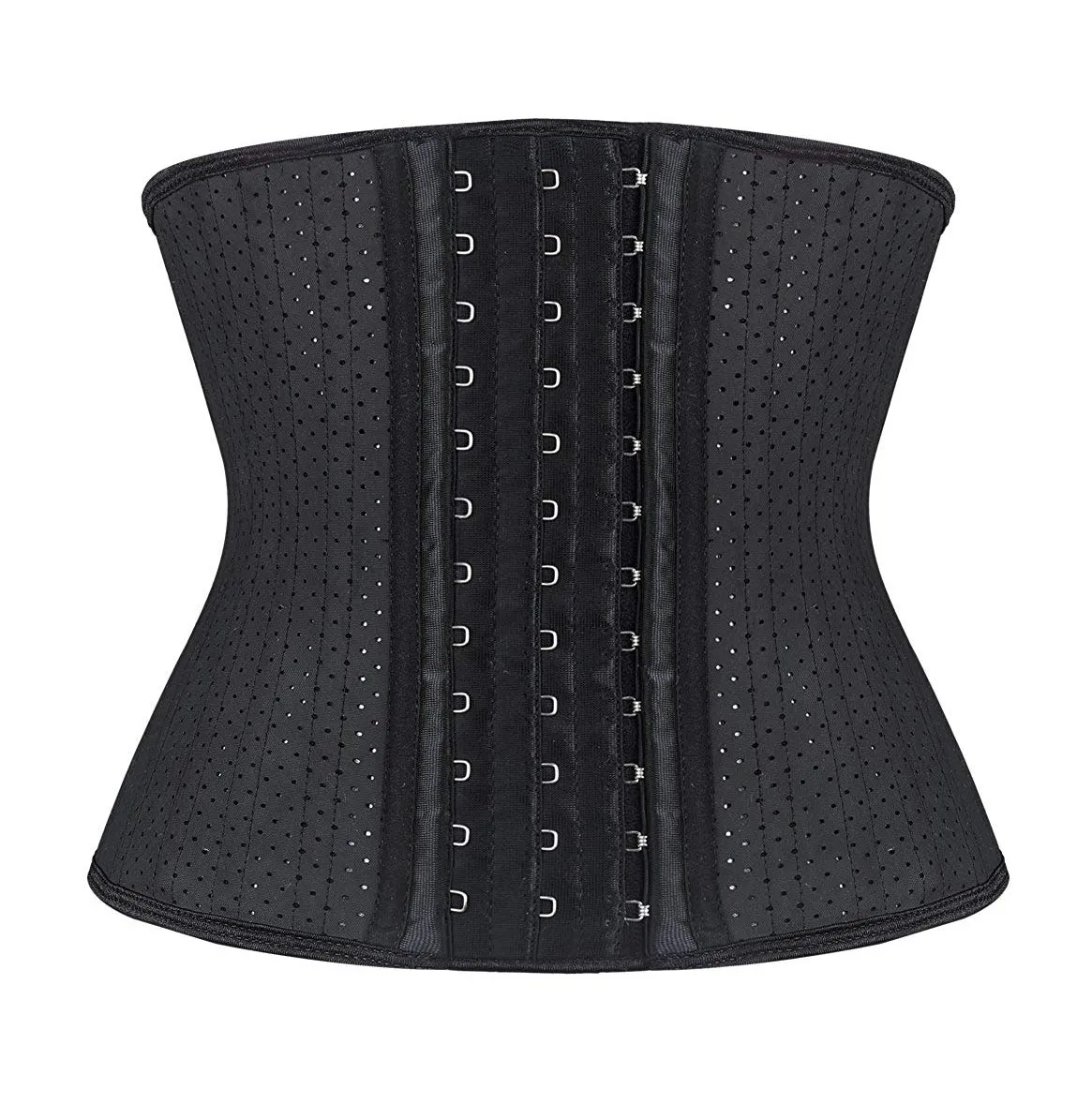 YIANNA Women Latex Short Torso Waist Trainer 25 Steel Bones 3 Row Hooks