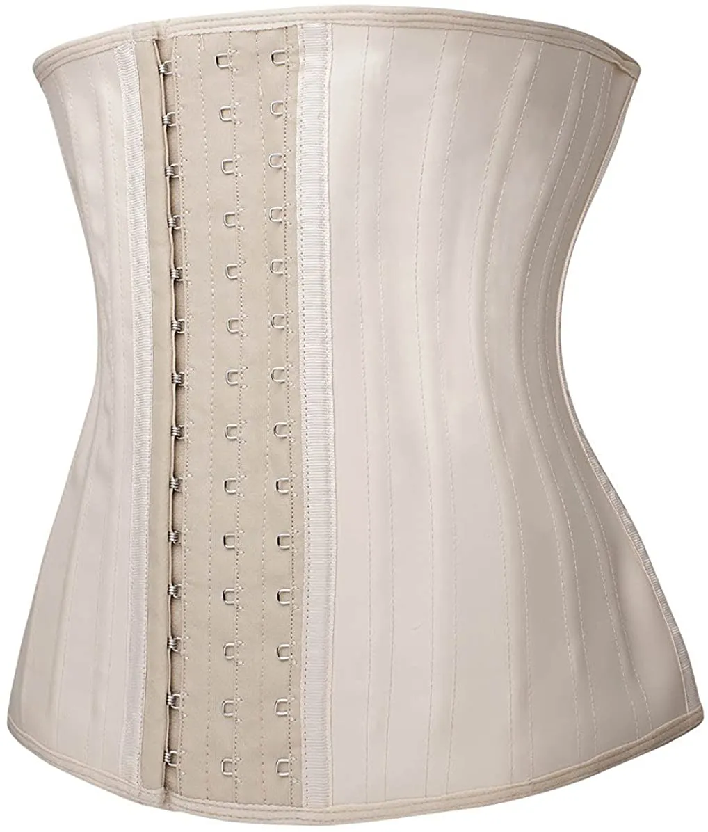 YIANNA Women Latex Waist Trainer 25 Steel Bones  3 Row Hooks